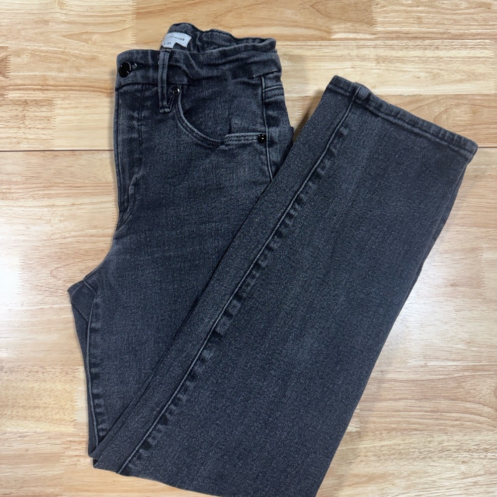 Good American Black Straight Leg Jeans Size 4 / 27